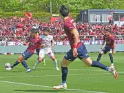 いわきFC、首位攻防戦で猛攻実らず甲府に0-1敗戦