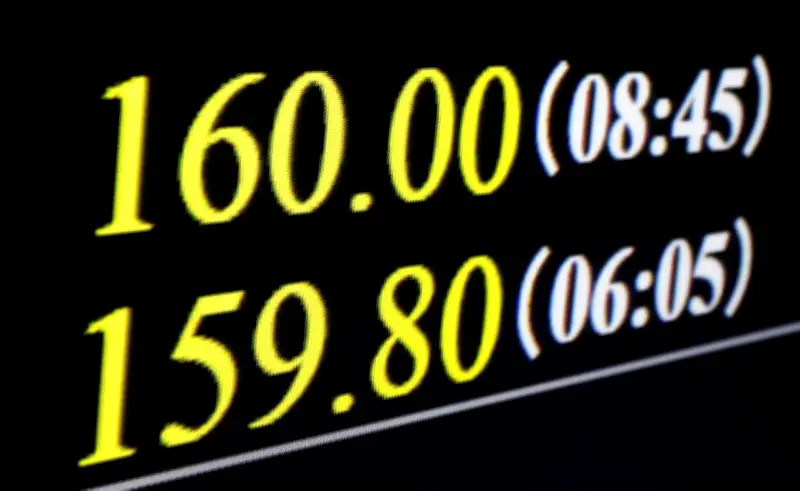 円相場、一時1ドル160円台に下落 中東情勢の不透明感で