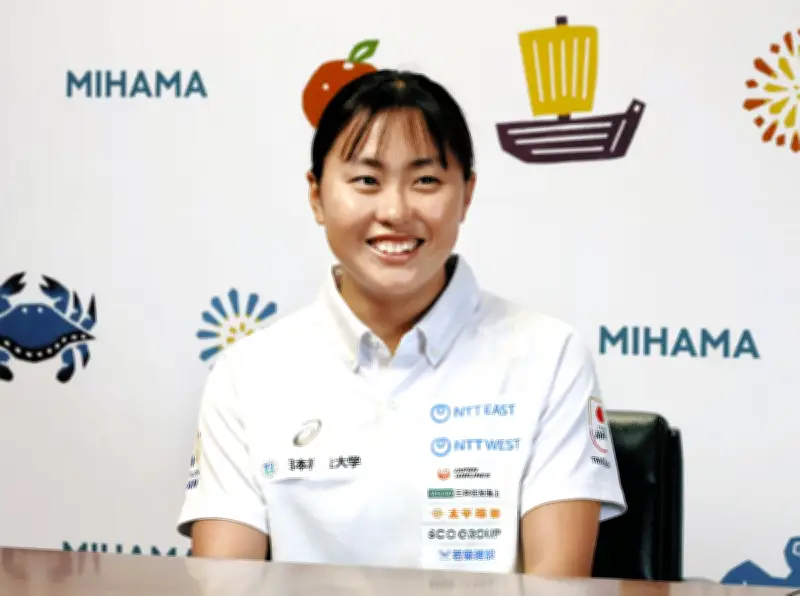 アジア大会金メダル目指す林愛望さん、美浜町長に活躍誓う