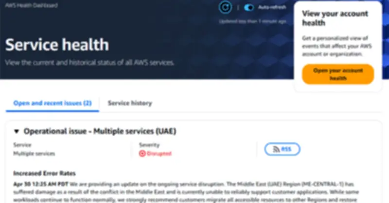 AWS、ドローン攻撃受けた中東リージョンの復旧に数カ月かかる見込み