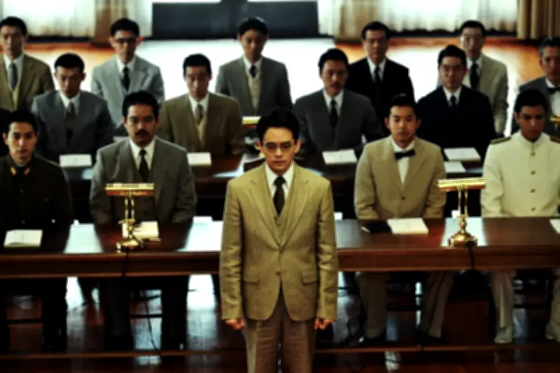 池松壮亮が鬼気迫る表情『開戦前夜』場面写真解禁、仲野太賀・岩田剛典・中村蒼ら総力戦研究所の若きエリートたち