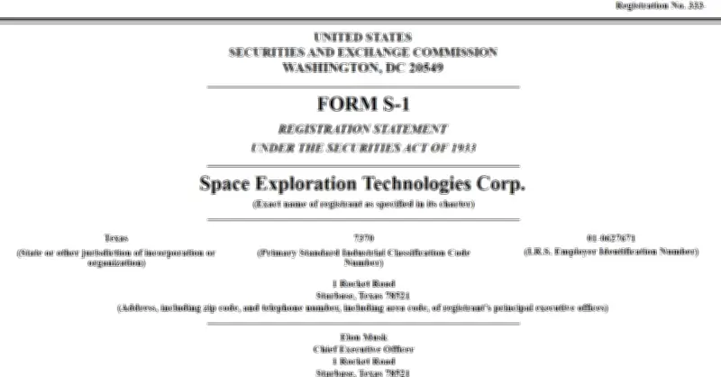 イーロン・マスク氏、SpaceXのIPO申請へ　議決権85.1％維持も