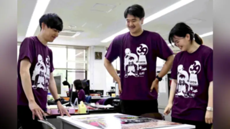 北栄町でスーパークールビズ開始、コナンTシャツで涼しく業務