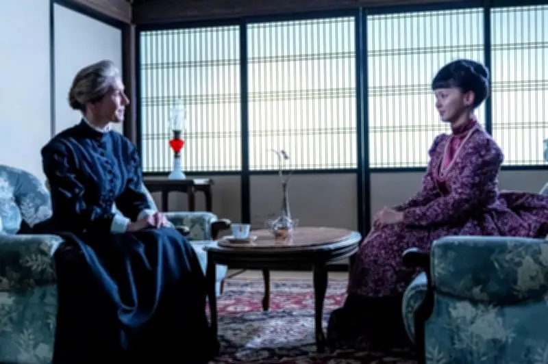 『風、薫る』第56回場面カット公開 バーンズが捨松を訪問
