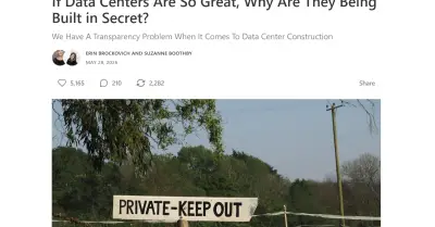 環境活動家エリン・ブロコビッチ氏、AIデータセンター建設の「透明性欠如」を批判　住民報告マップも公開