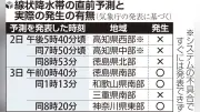 線状降水帯「直前予測」的中率43％、想定下回る 気象庁「大雨予想に変わりなし」