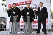 若隆景関が地元福島で優勝パレード、３兄弟そろい踏み