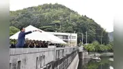 福岡・曲渕ダムで水源祭、節水呼びかけ 貯水率前年比半減